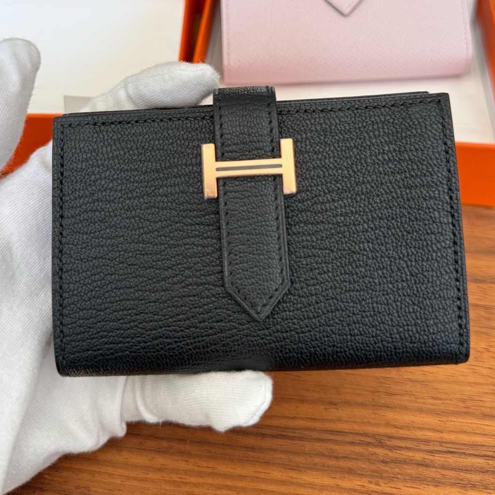 Mini Bearn wallet like new (noir/rghw) full set with photocopy of receipt (SOLD)